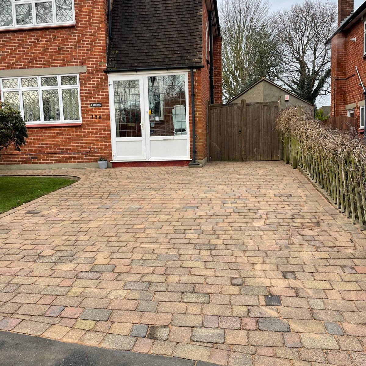 Block driveway after jet wash